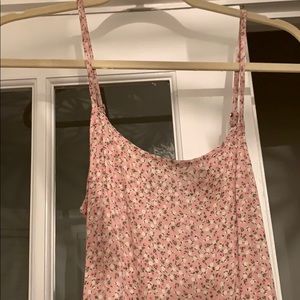 Brandy Melville Pink Floral Midi Dress